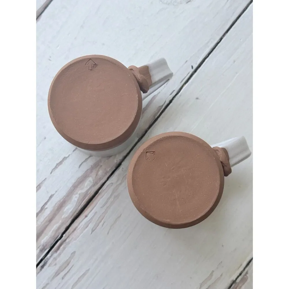 Pottery Handmade 8 oz Stoneware Espresso Mugs Set of 2